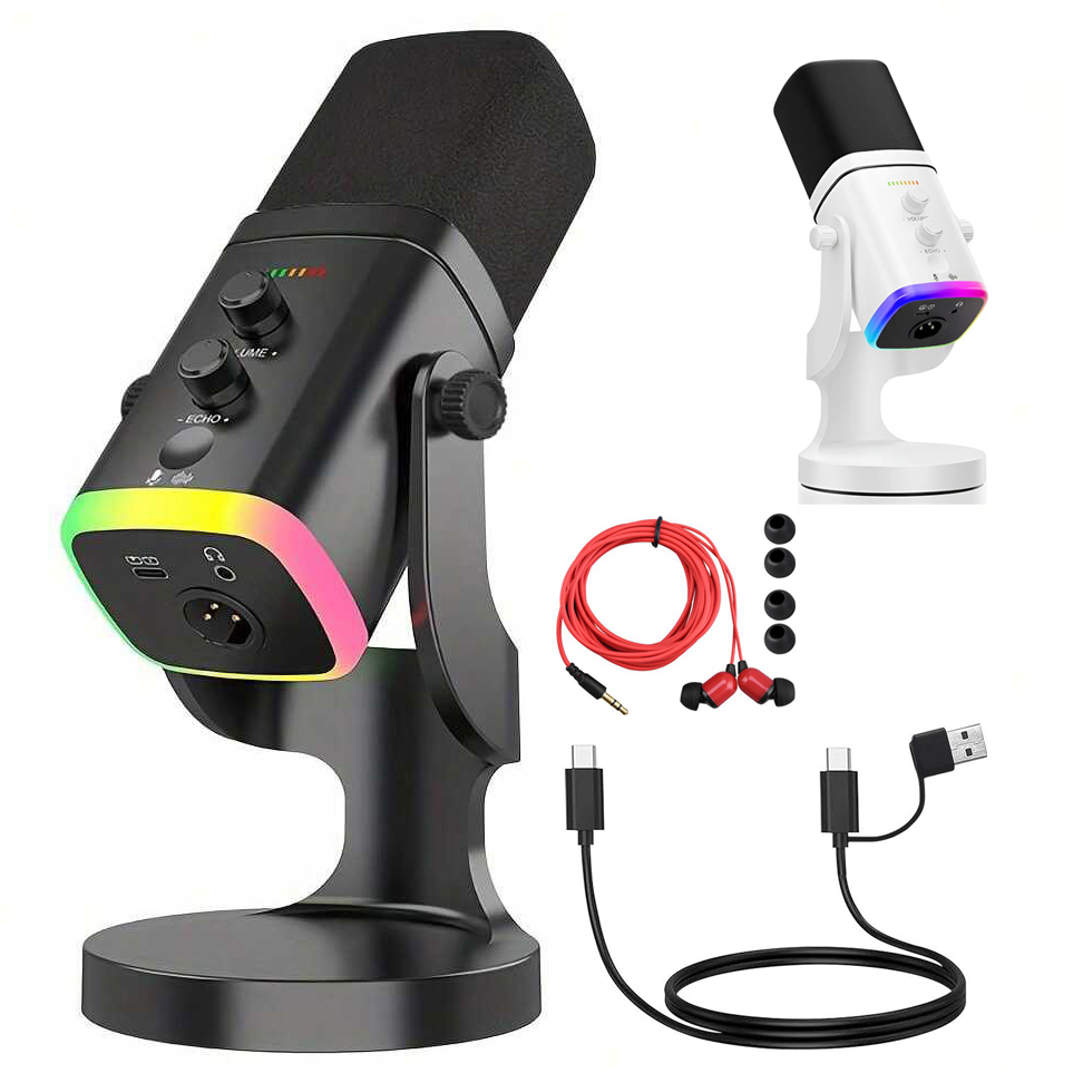 Gaming Headset Rgb - USB/XLR Dynamisches Mikrofon für Gaming und