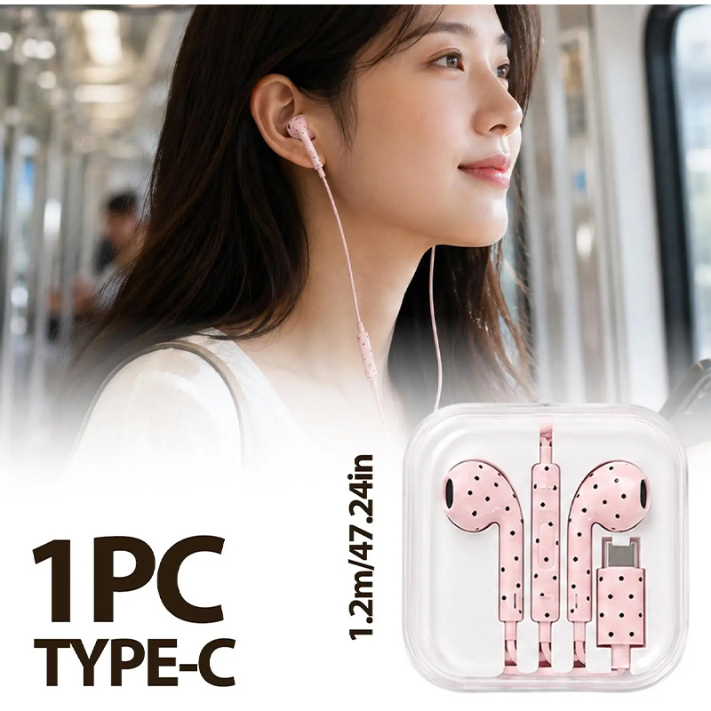 In-Ear-Kopfhörer mit Polka-Dot – Usb C Earphone Bewertung und Preis
